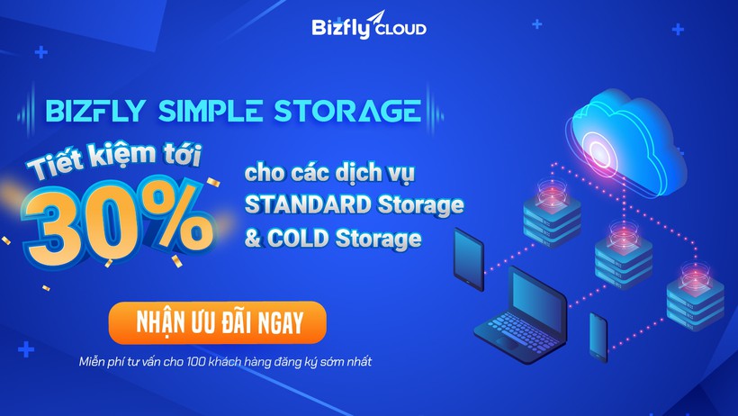 Lưu trữ theo tháng với Bizfly Simple Storage - Tiết kiệm tới 30% STANDARD Storage & COLD Storage