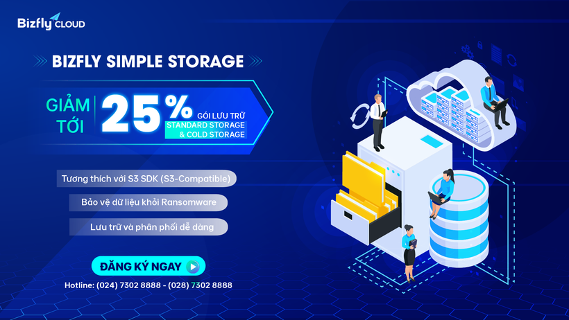 Ưu đãi thả ga: GIẢM TỚI 25% chi phí lưu trữ gói STANDARD STORAGE và COLD STORAGE