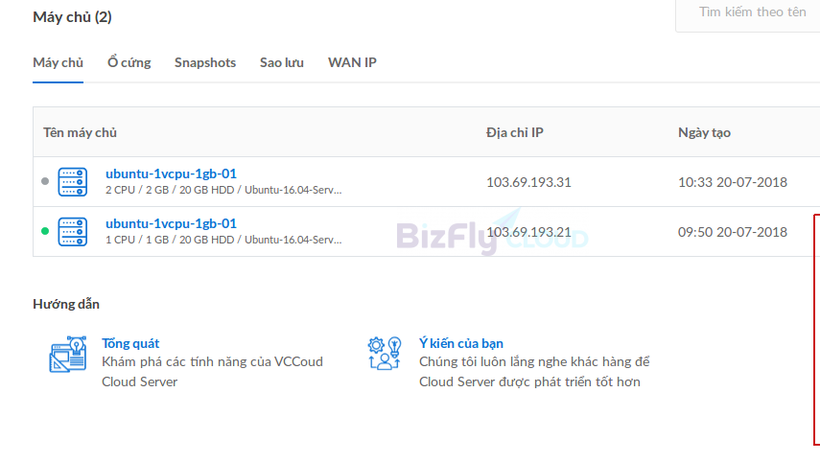 Hướng dẫn quản lý Cloud Server chi tiết từ A-Z